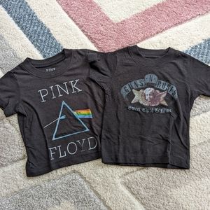 12 Month Baby Band Short Tee Guns N' Roses Pink Floyd Gender Neutral Bundle